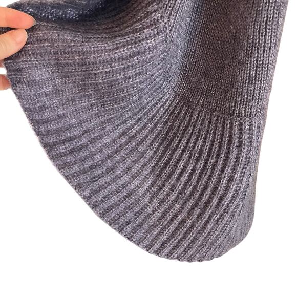 Chico’s Purple Cable Knit Open Front Cardigan Sweater Wool Mohair Blend Size 1 - Picture 4 of 5